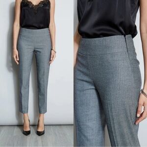 Elie Tahari Herringbone Slim Pant